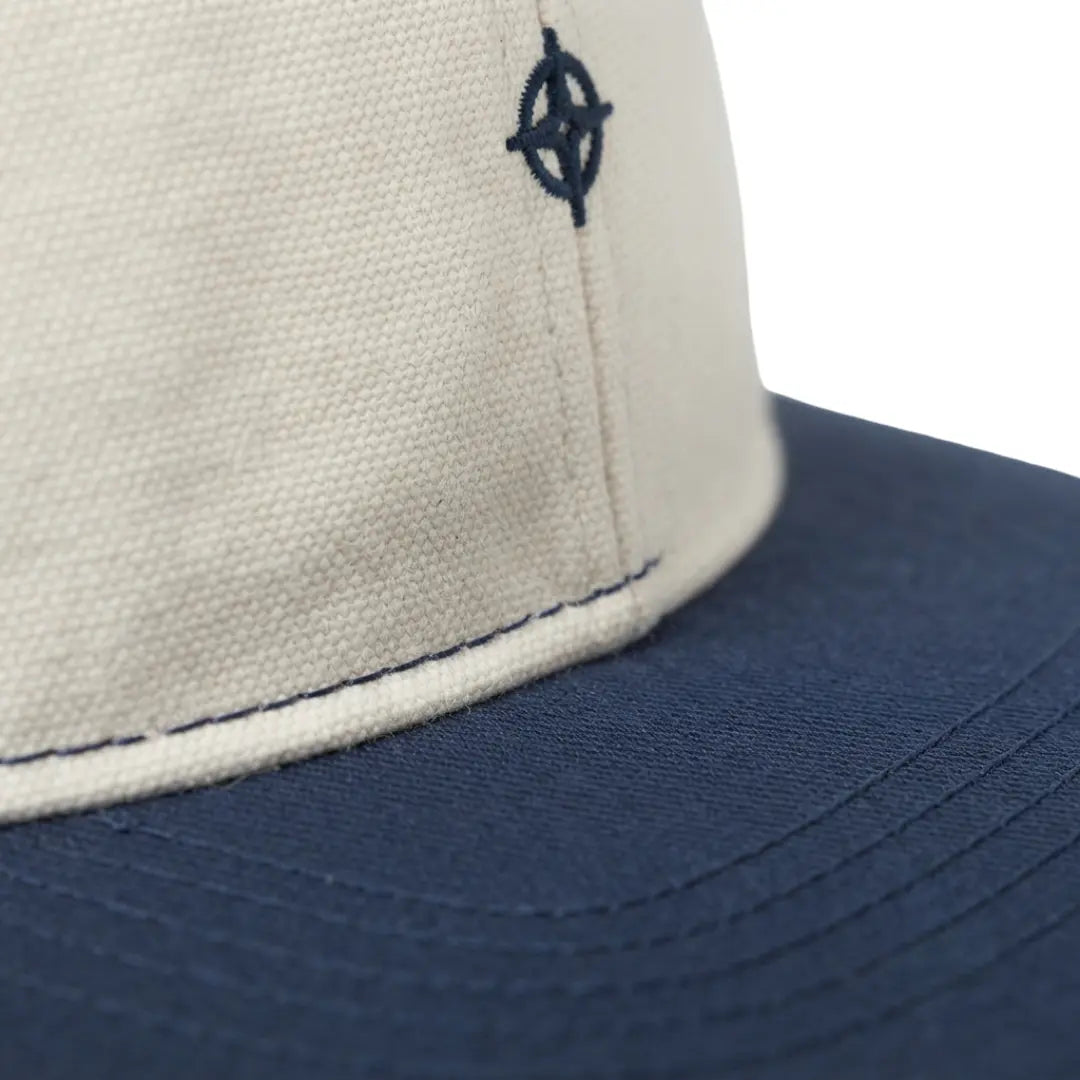 Prvo Retro Two-Tone Snapback Cap (Off-White Navy)